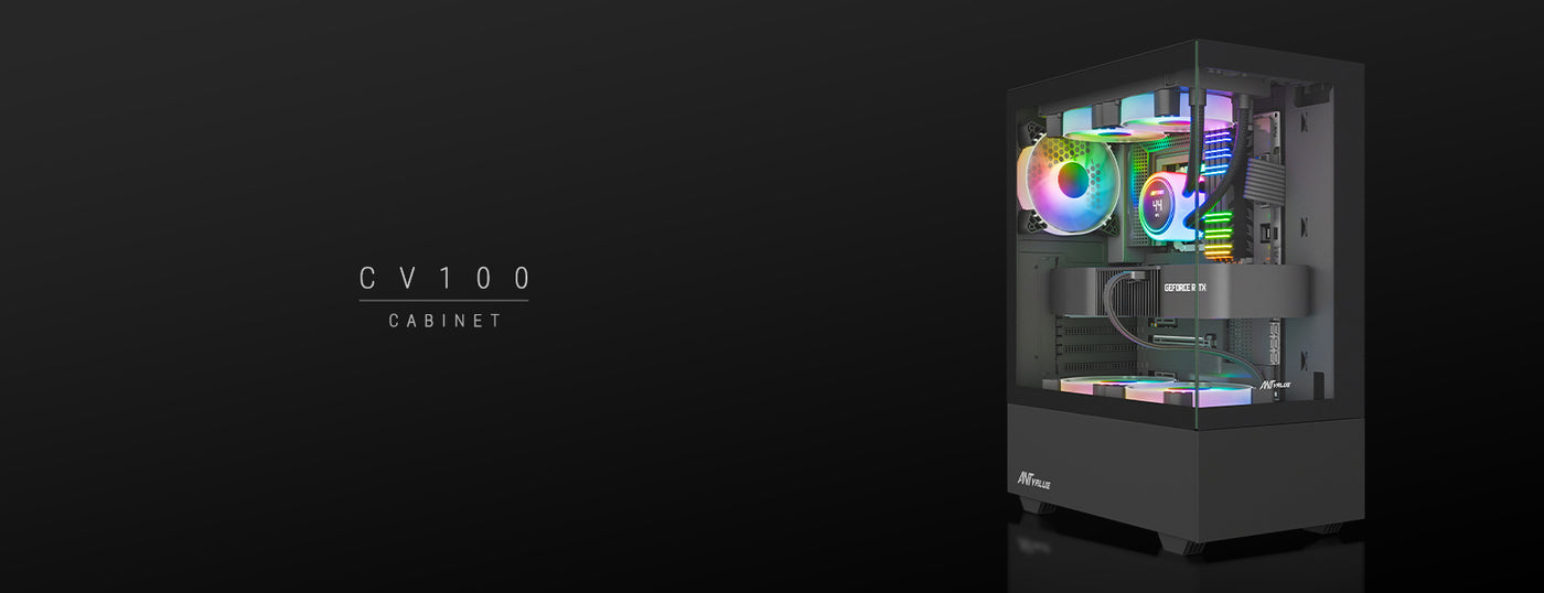 CV100 Gaming Cabinet Black
