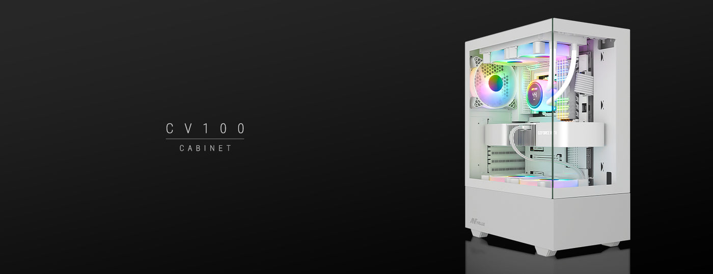 CV100 Gaming Cabinet White