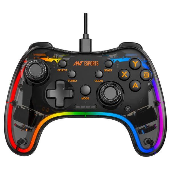 GP110R Wired Gamepad with Neon RGB - D-Input & X-Input