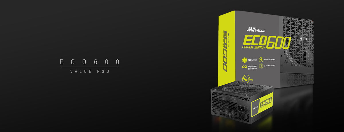 ECO600 Non Modular Gaming Power Supply