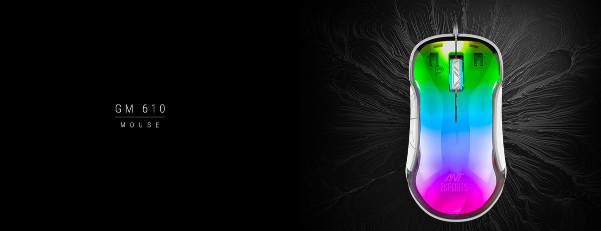 GM610 Crystal Gaming Mouse - White