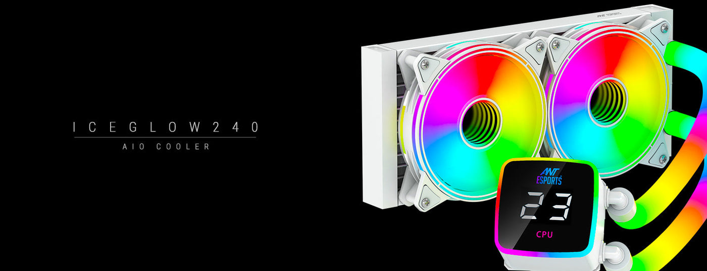 ICEGLOW-240 ARGB ARGB COOLER WITH ARGB TUBE - White