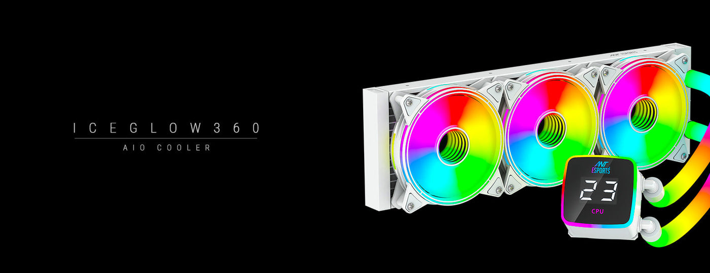 ICEGLOW-360 ARGB  COOLER WITH ARGB TUBE - WHITE