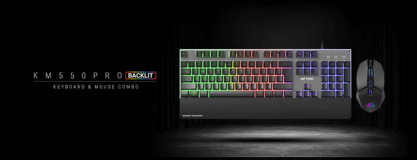 KM550 Wired Gaming Keyboard & Mouse combo - Black