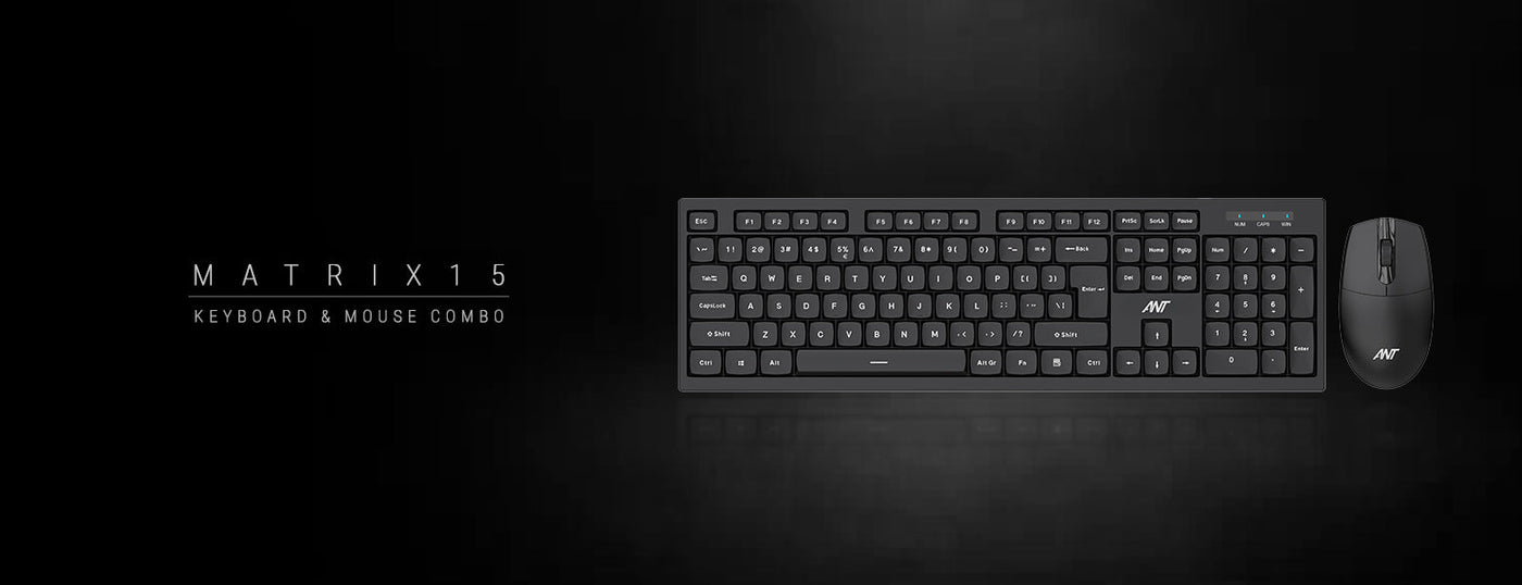 Matrix 15 Wired Combo Keyboard & Mouse - Black