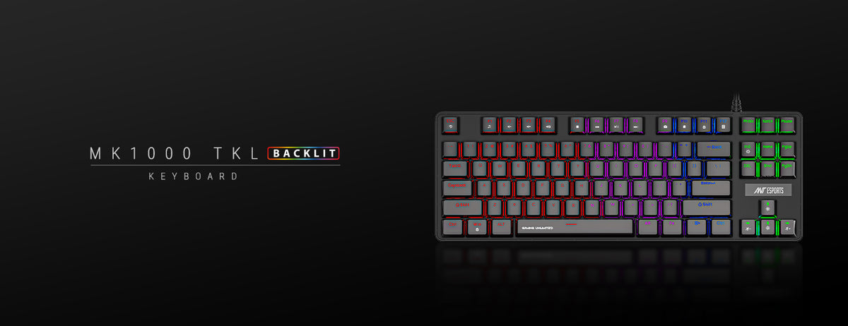 MK1000 TKL Mechanical Keyboard Red Switch - Black
