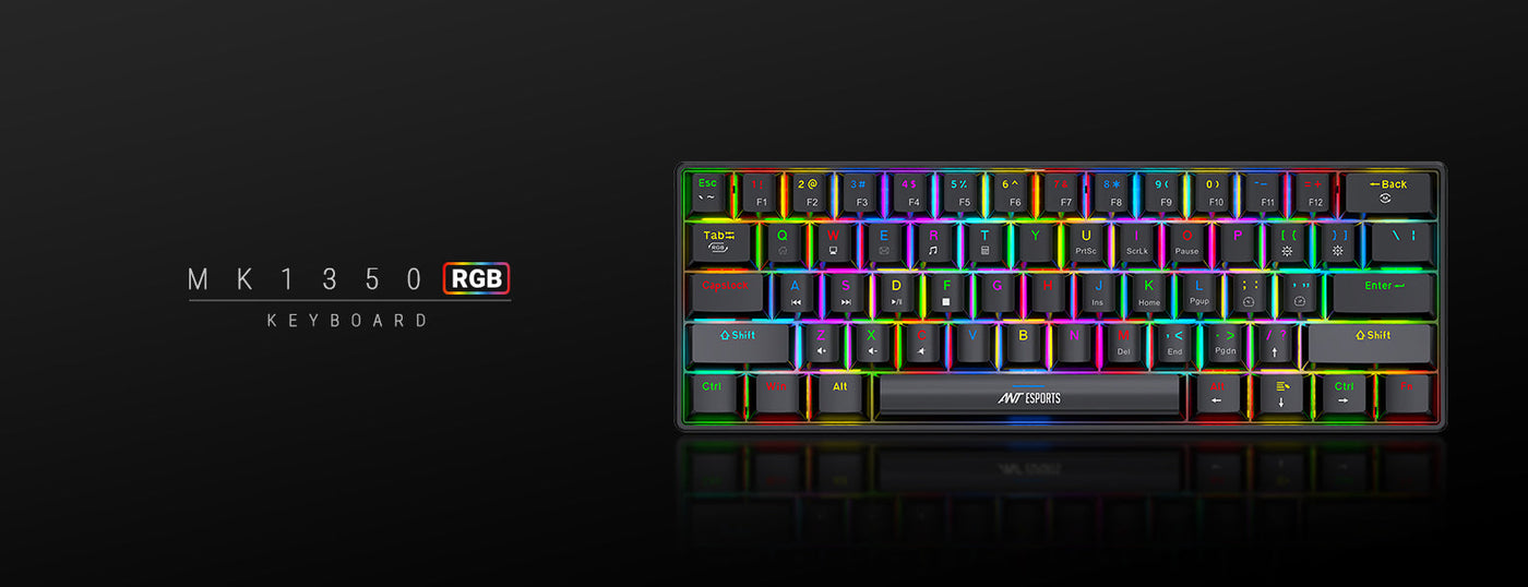 MK1350 Mini Wired Mechanical Gaming Keyboard - Black
