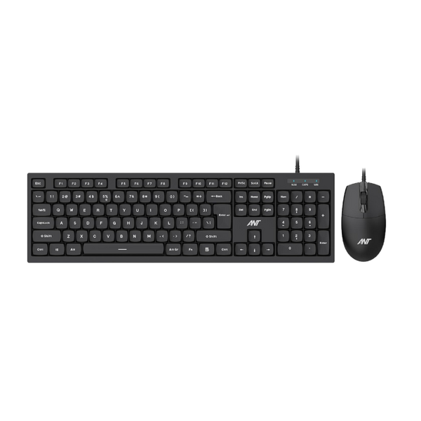 Master 10 Full Size Wired Keyboard and Mouse Combo - Black