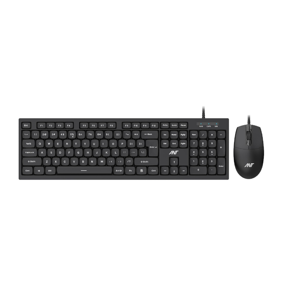 Master 10 Full Size Wired Keyboard and Mouse Combo - Black