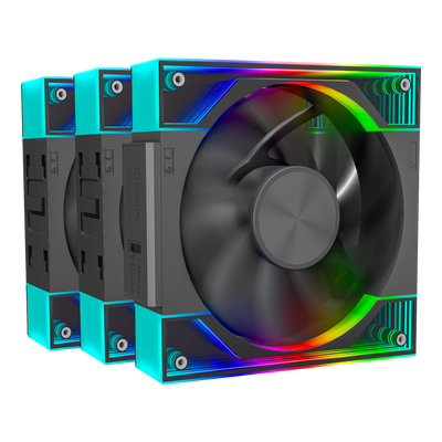 QUARTZFLOW 3x120MM CASE FAN KIT ARGB (BLACK)
