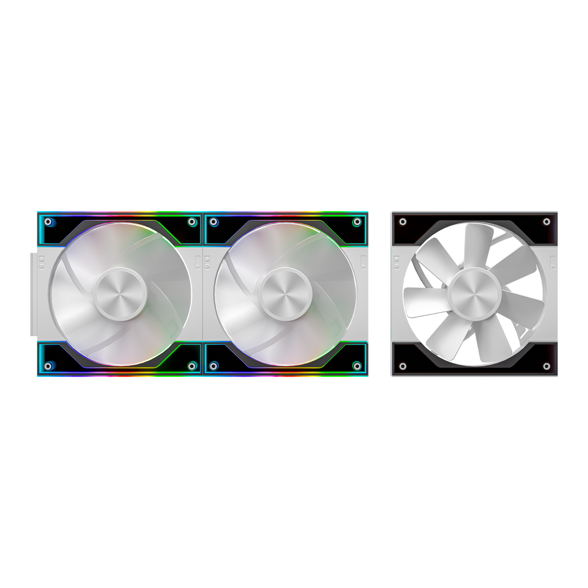 QUARTZFLOW KIT 3x120MM CASE FAN KIT ARGB (WHITE)