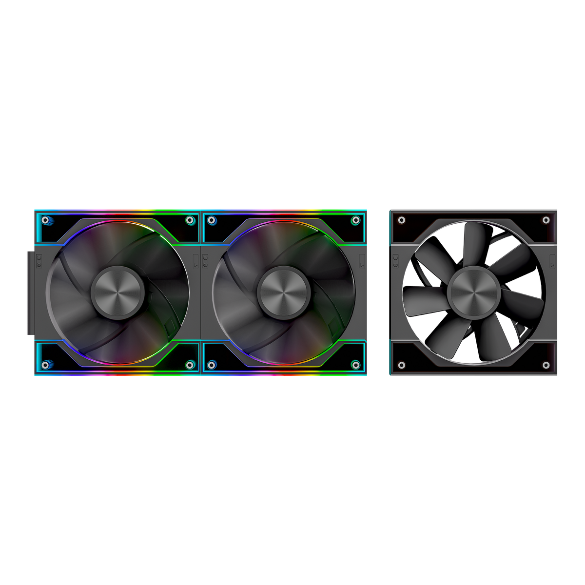 QUARTZFLOW 3x120MM CASE FAN KIT ARGB (BLACK)