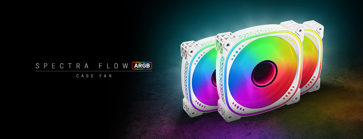 Spectraflow 3x120mm ARGB Case Fan Kit White