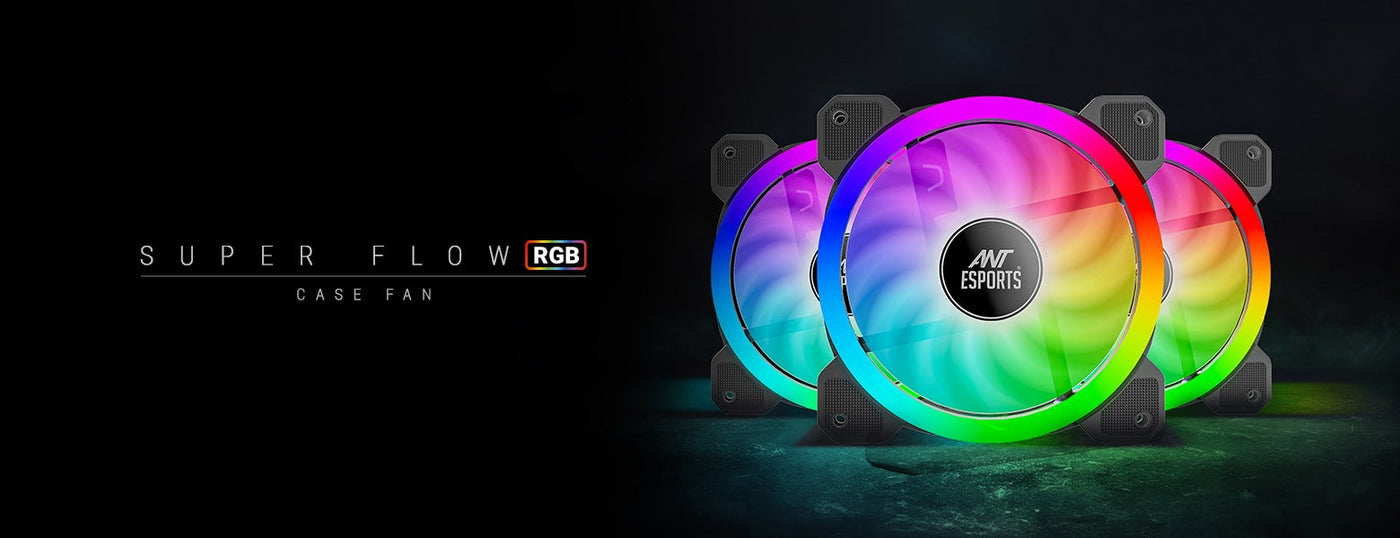 Superflow 3x120mm ARGB Black Case Fan Kit