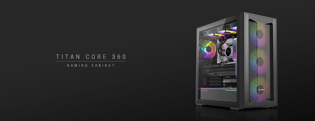 Titan Core 360 Gaming Chassis - Black