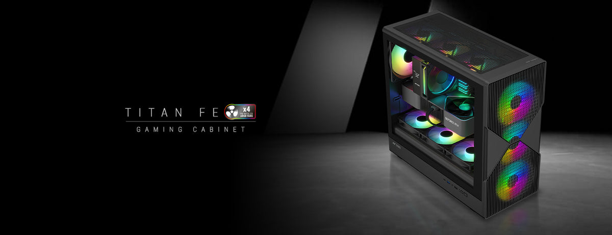 Titan FE Gaming Chassis With ARGB Fan - Black