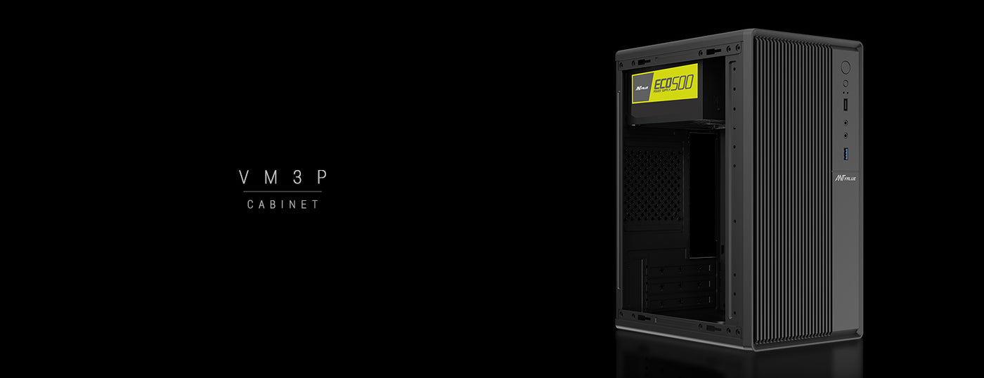 VM3P Office Cabinet With ECO 500 Power Supply - Black