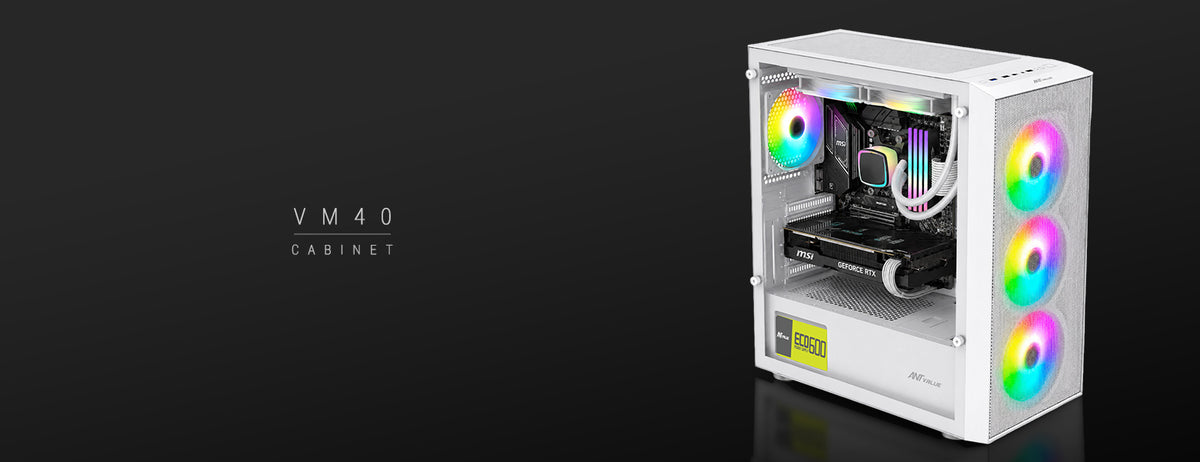 VM40 Gaming Cabinet White