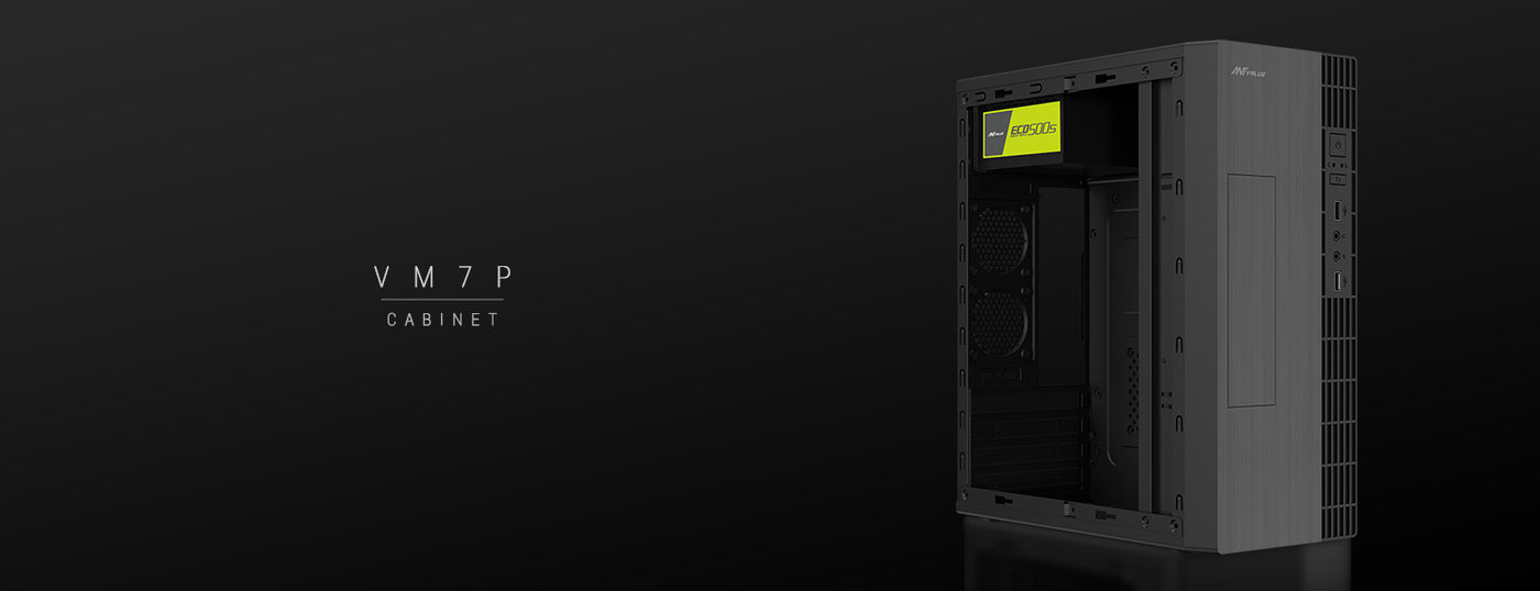 VM7P Office Cabinet With ECO 500s Power Supply - Black