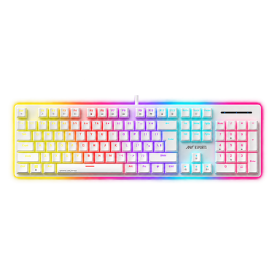 MK3400 V3 Mechanical Keyboard Red Switch  - White