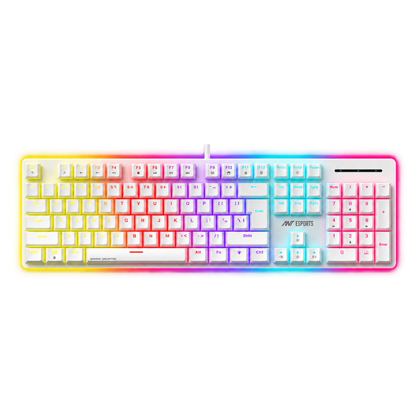 MK3400 V3 Mechanical Keyboard Red Switch  - White