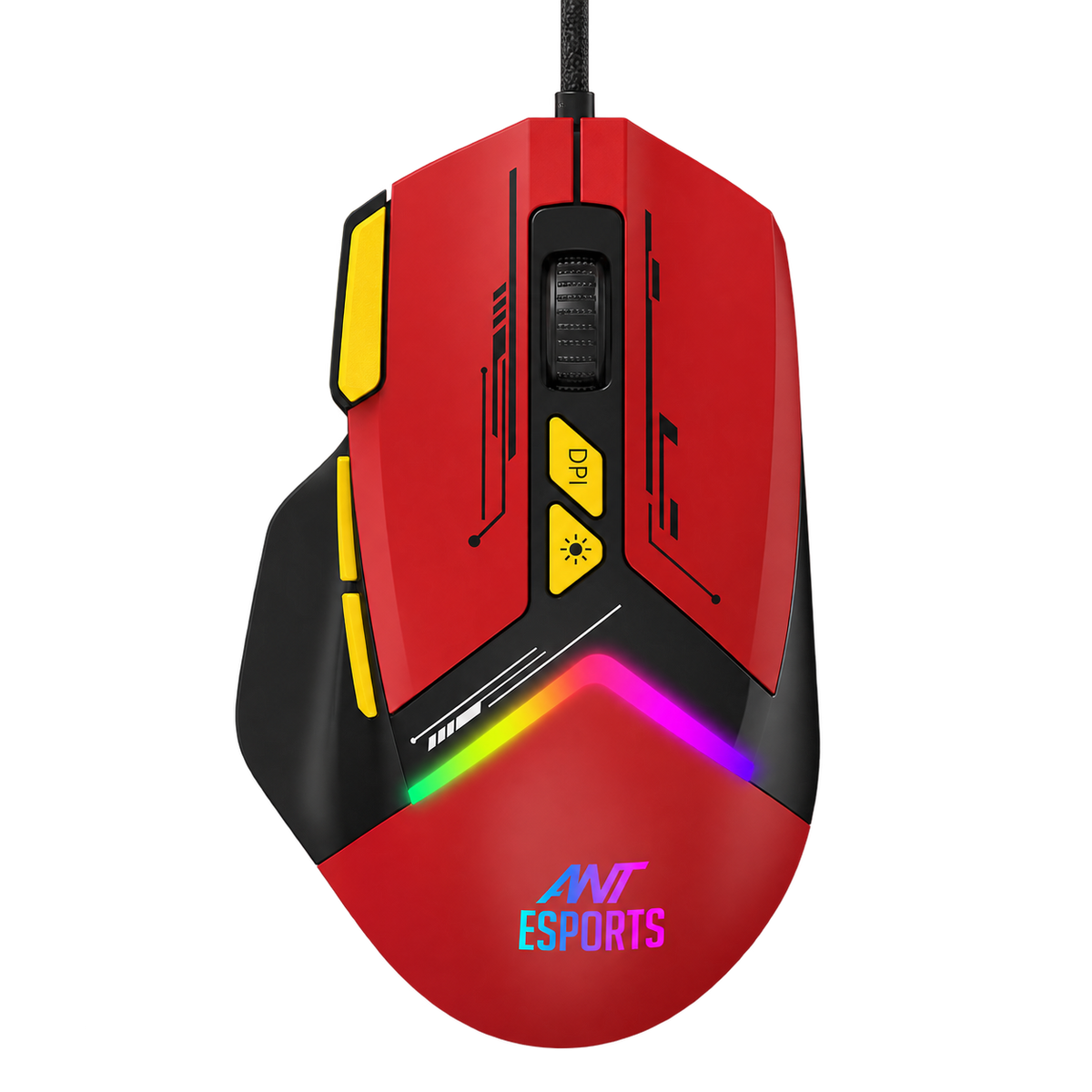 GM333 Gaming Mouse - Black/Red/Yellow