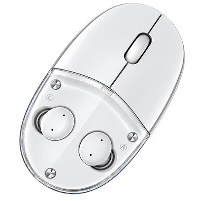 Globe 90 Rechargeable Wireless Mouse with Built-in Active Noise Reduction TWS Earbuds