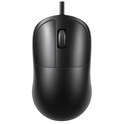Globe 18 Wired Office Mouse with Type-C Adapter - Black