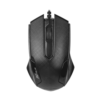 Ant Value OM100 Wired Optical Mouse, 1200 DPI 3 Button Corded Computer Mouse,Gaming Mouse Office Home Optical Ergonomic Mouse Plug in Mouse Compatible with MacBook PC Laptop - Black