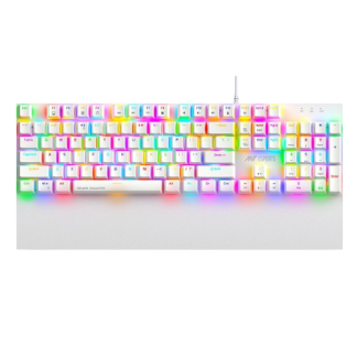 Ant Esports MK4100 RGB Mechanical Wired Gaming Keyboard White Hot-Swappable Per-Key RGB Red Outemu Switches