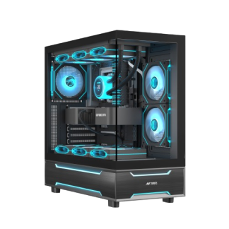 Ant Esports Crystal X6 Pro Mid Tower (ATX/M-ATX/M-ITX) Black Cabinet 6x120mm Fans