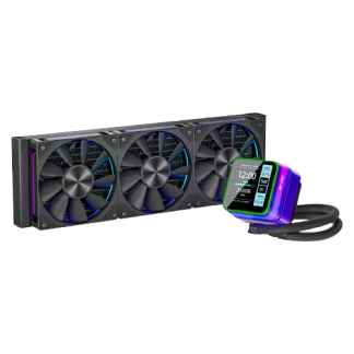 Ant Esports Glacius-360D 360mm ARGB AM5/LGA1851 Black AIO Liquid Cooler with display