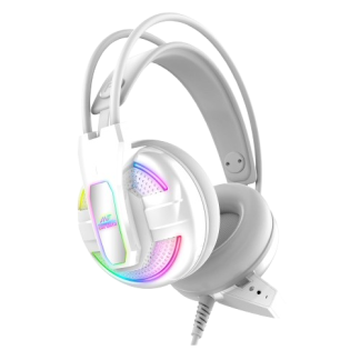 Ant Esports H525 Pro RGB Gaming Headset Gaming Over Ear Wired Headphones with Mic Mobile_White