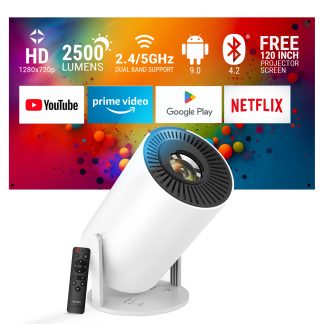 Ant Esports View 521 V2 Snow White 5000 lumens FHD(1080P) Android Smart LED Projector