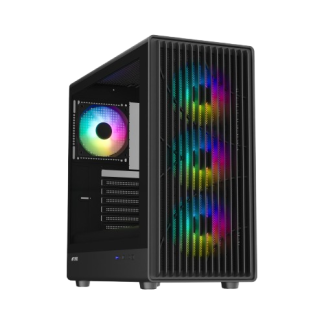 Ant Esports ZEN air 360 Mid Tower (M-ATX/M-ITX/ATX) Black Cabinet with 4x120mm ARGB Fans